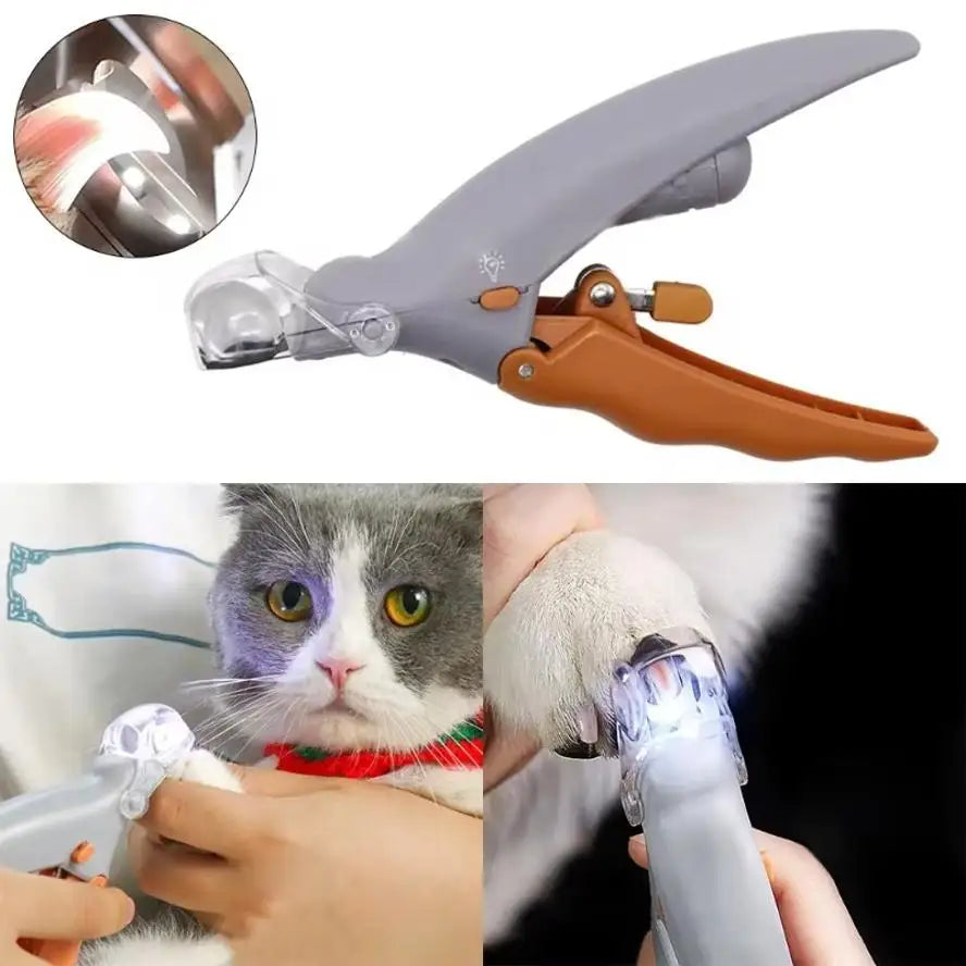 Stainless Steel LED Pet Nail Clippers for Safe Dog Grooming