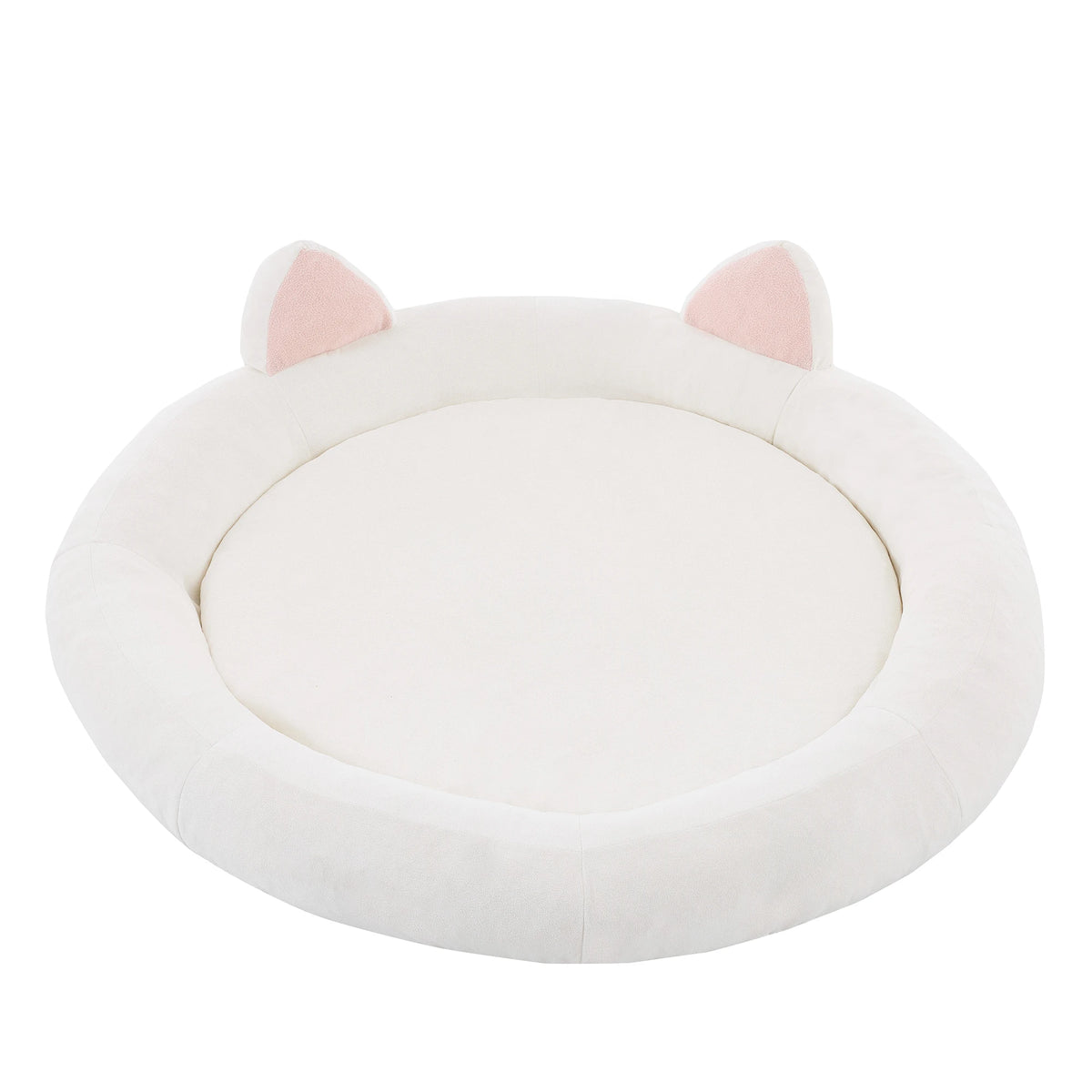 Orthopedic Memory Foam Round Dog Bed With Supportive Bolster Cushions