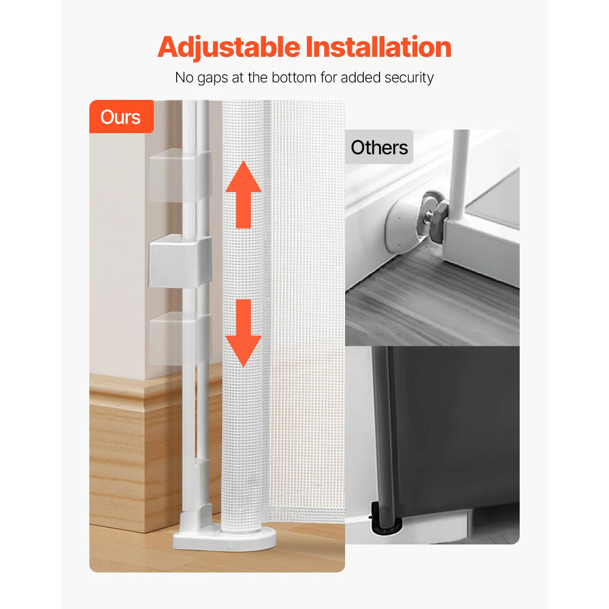 SucceBuy Retractable Pet And Baby Safety Gate For Home Stairs