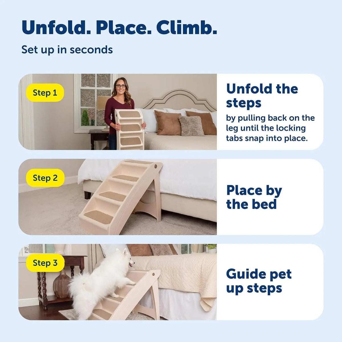 Premium Portable Pet Steps For Dogs And Cats Indoor Use