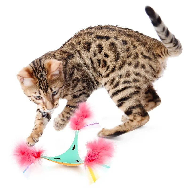 Interactive Plush Cat Exercise And Behavioral Stimulation Toy
