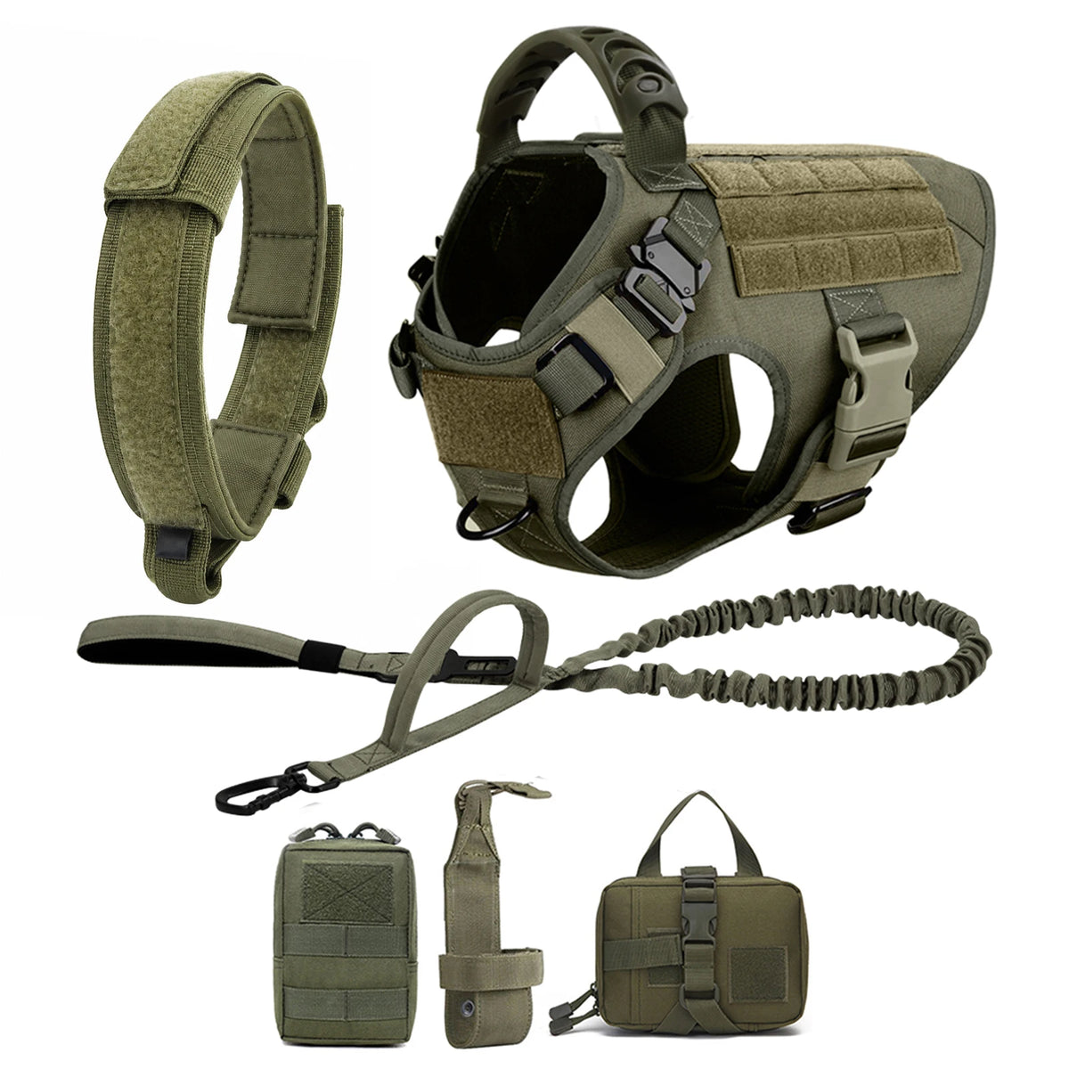 PETRAVEL Padded Nylon Dog Harness With Adjustable Leash Set