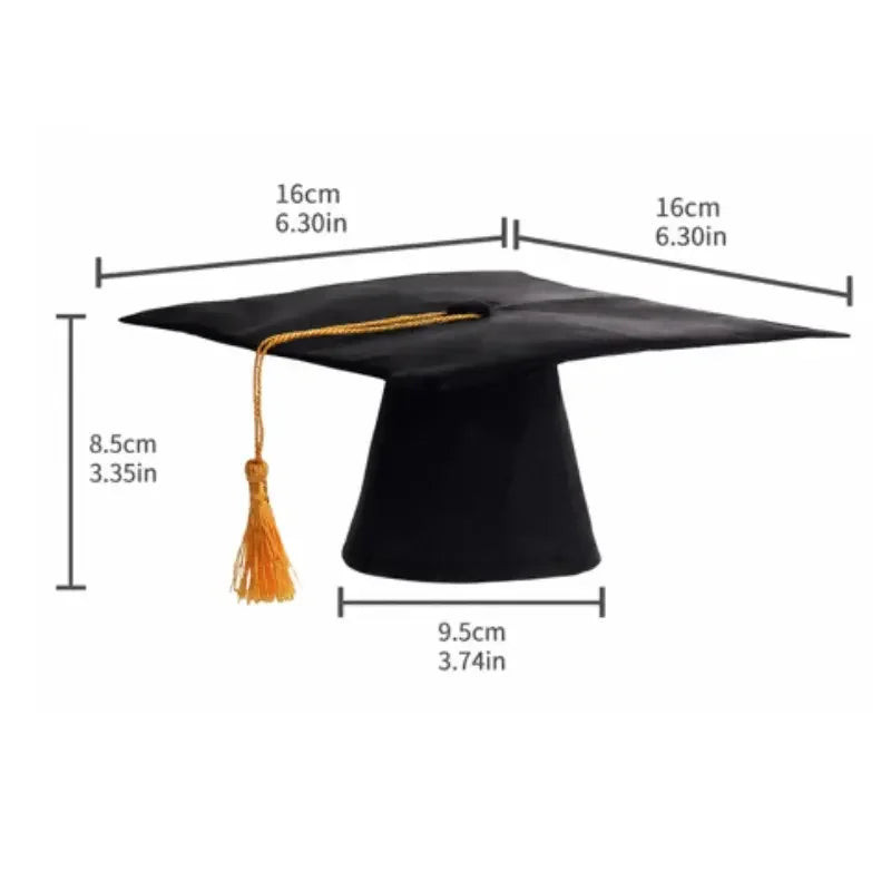 Adjustable Pet Graduation Hat Set With Fringe For Pets