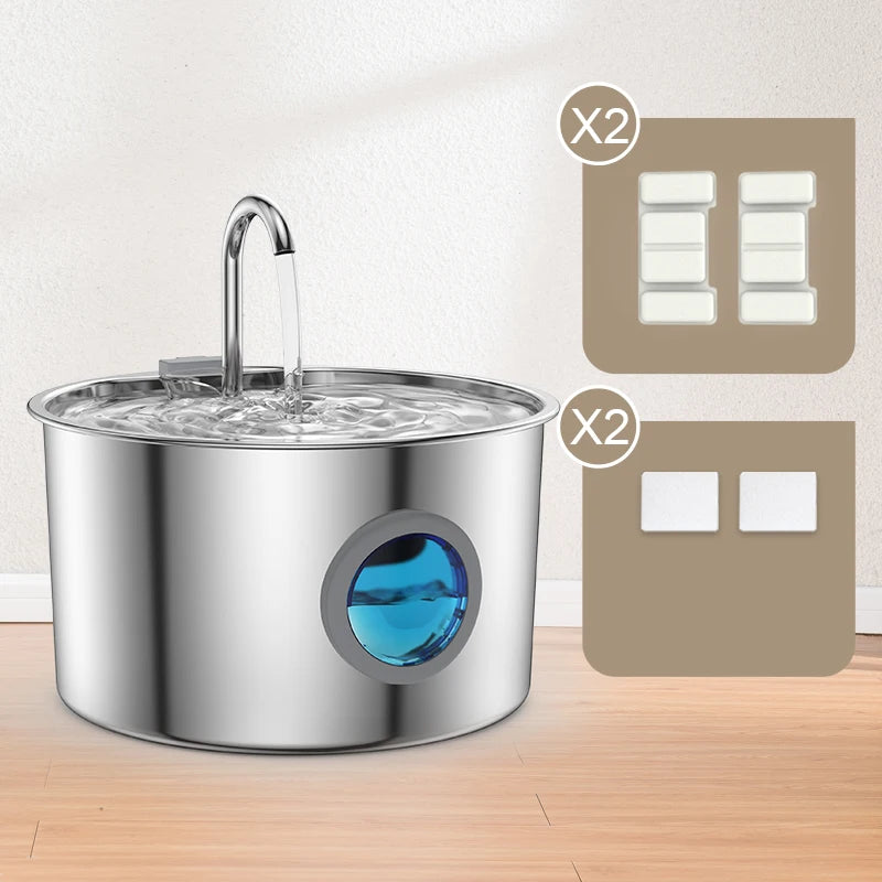 Opeth Stainless Steel Automatic Pet Water Fountain Dispenser