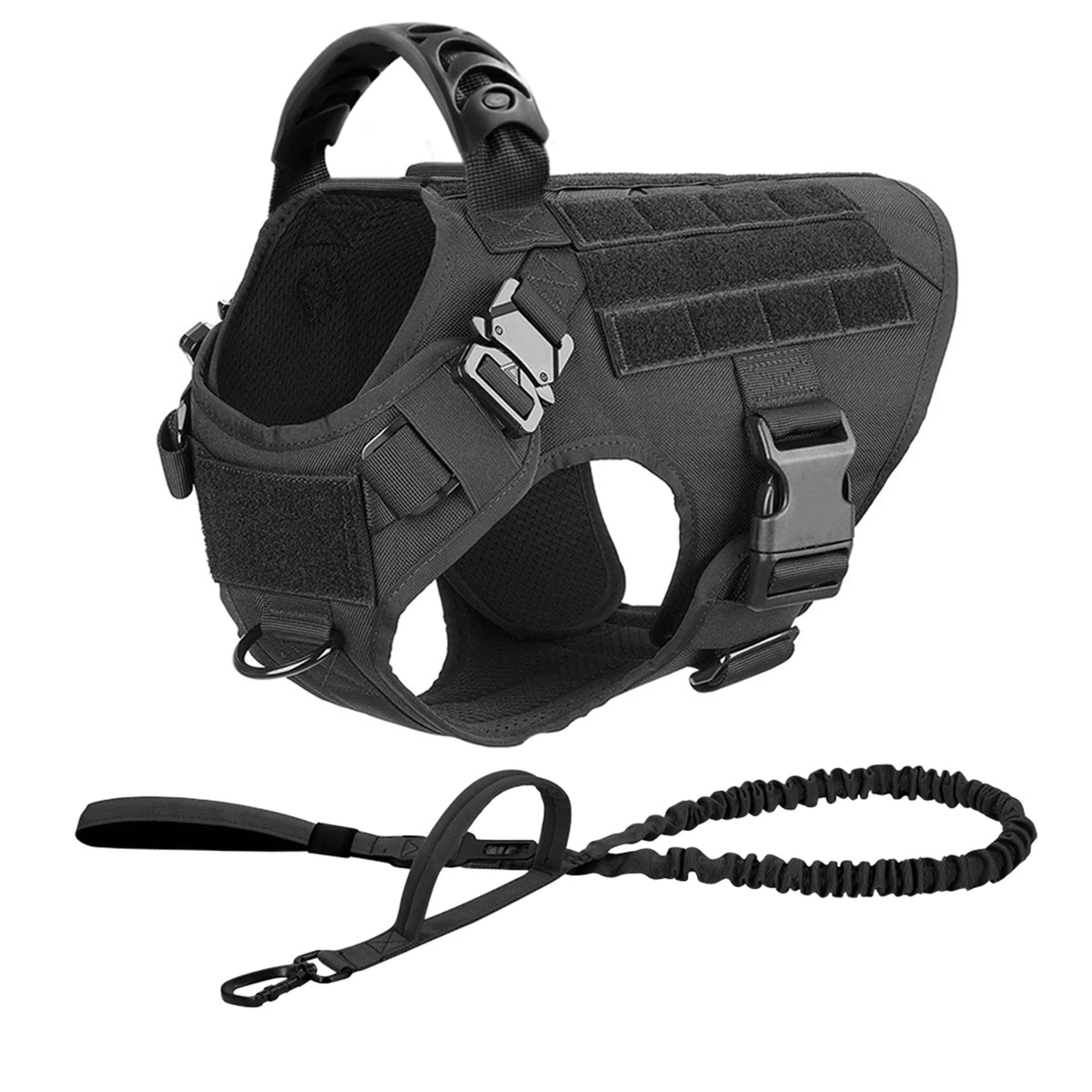 PETRAVEL Padded Nylon Dog Harness With Adjustable Leash Set