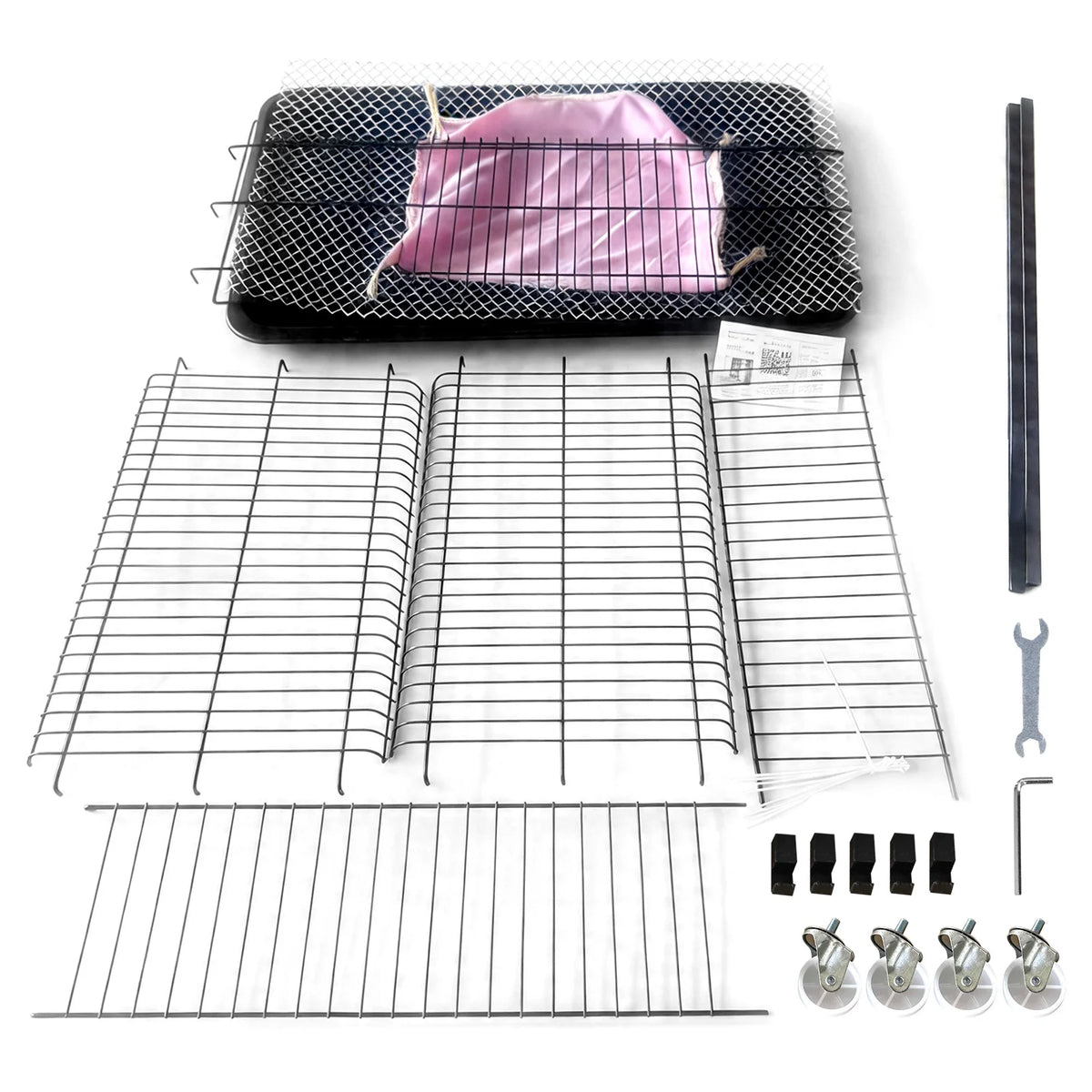 Atuin Four Tier Metal Cat Cage With Wheels And Tray