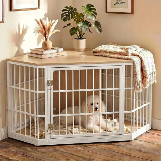 Premium Wooden Dog Crate And Indoor Side Table Kennel