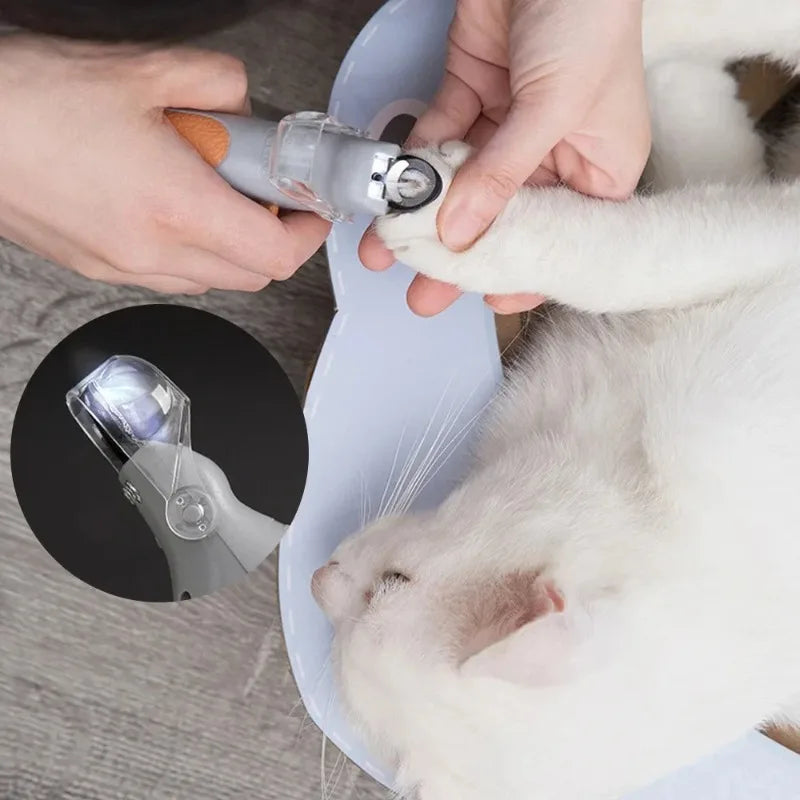Stainless Steel Led Pet Nail Clipper With Built In Light