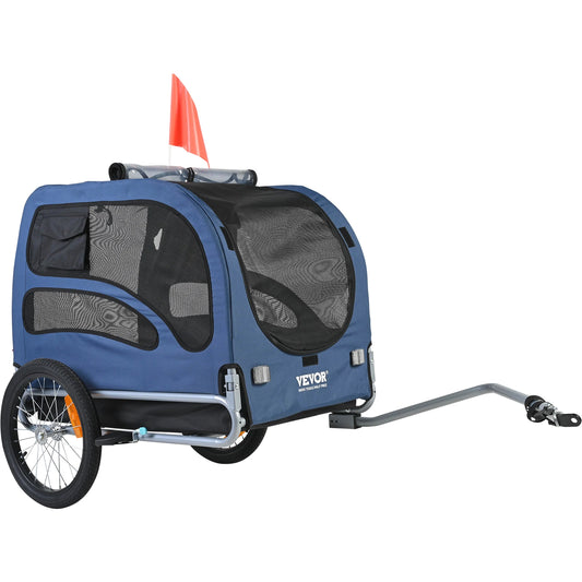 SucceBuy Collapsible Pet Cart For Dogs With Bicycle Coupler