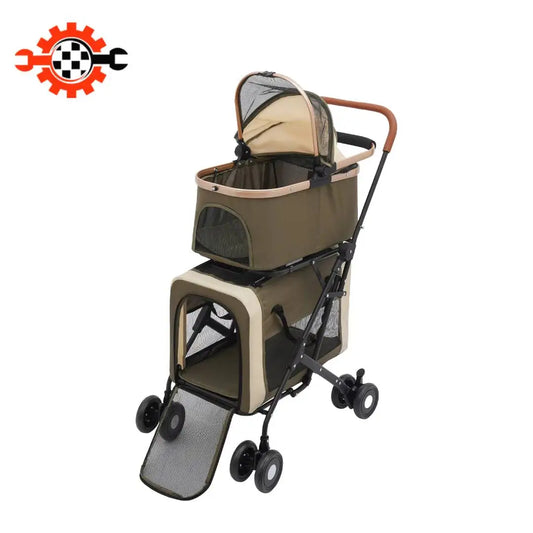 Bymaocar Foldable Pet Stroller With Safety Locks For Travel