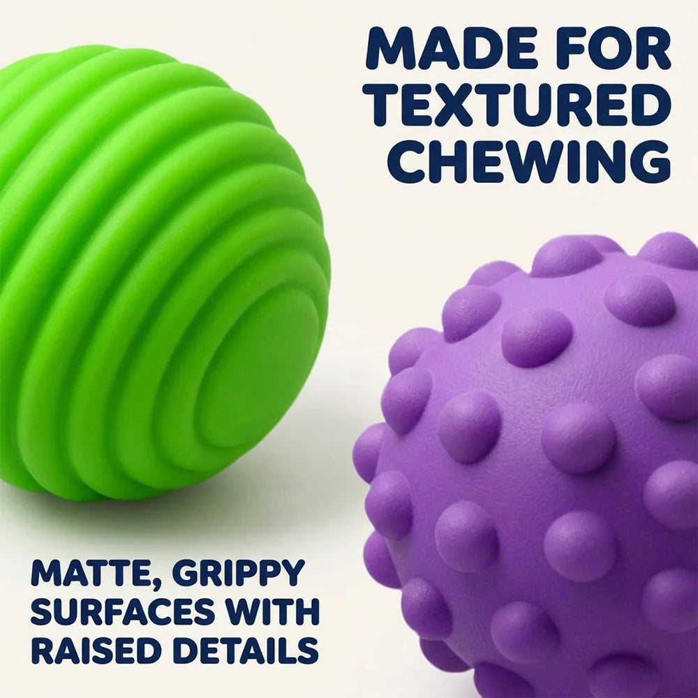 Textured Silicone Pet Chew Toy Balls For Cats And Dogs