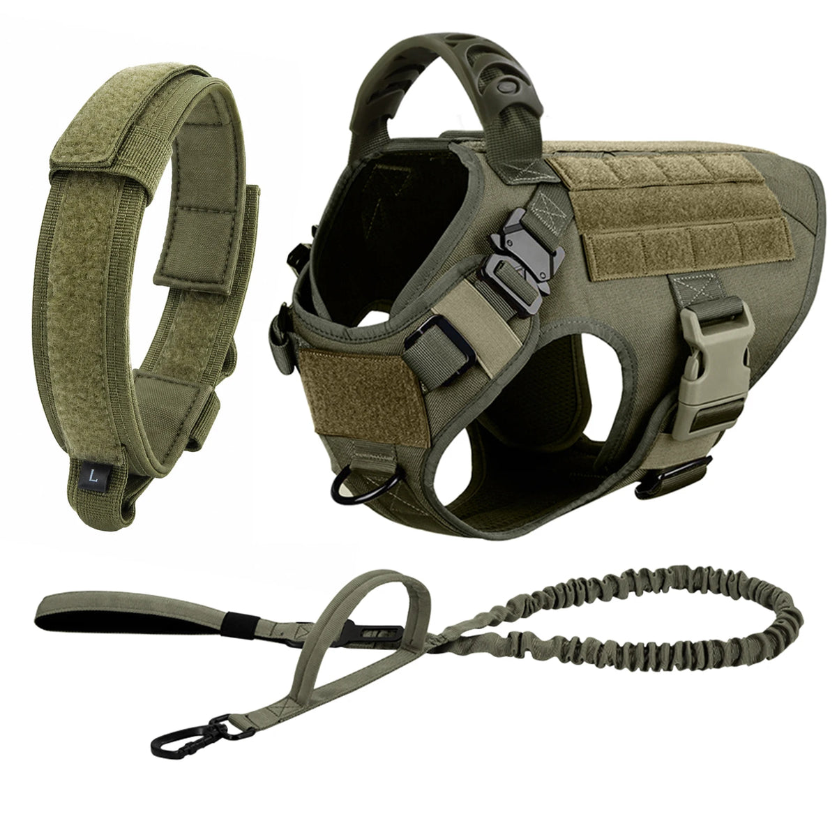 PETRAVEL Padded Nylon Dog Harness With Adjustable Leash Set