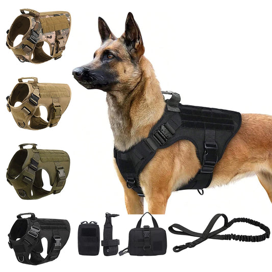 PetraVel Tactical Dog Harness Vest With Padded Molle System