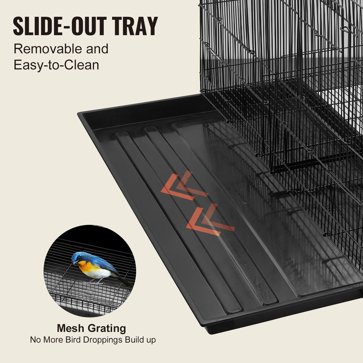 SucceBuy Stackable Bird Cage With Secure Door And Perches