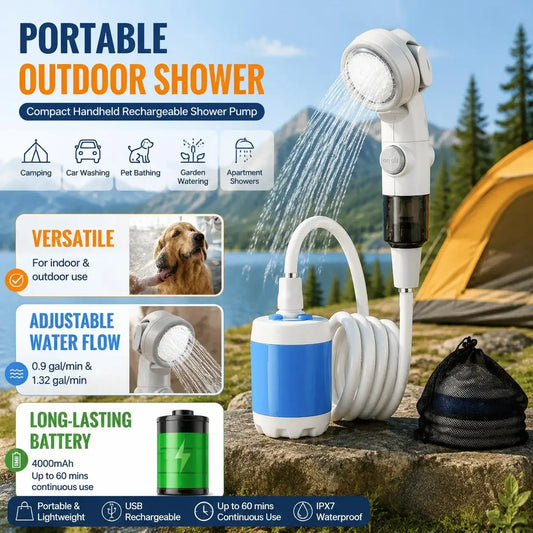 Rechargeable Handheld Pet Shower Sprayer With Adjustable Flow