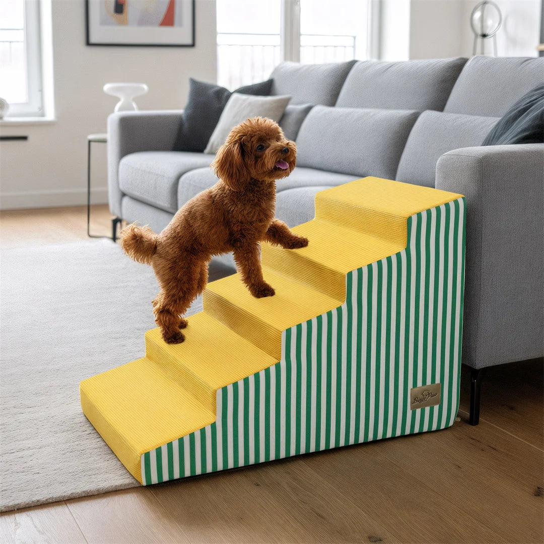 Premium High Density Foam Dog Stairs With Washable Cover