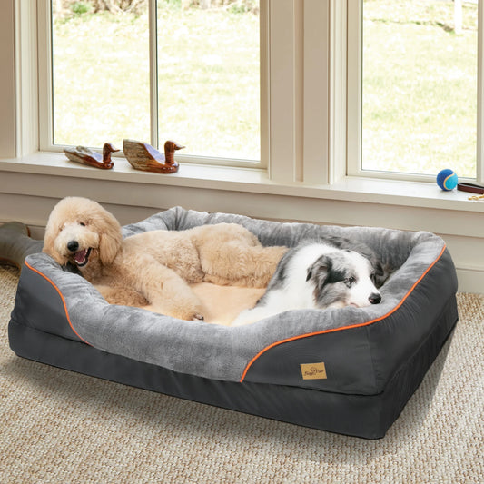 Bingopaw Waterproof Dog Bed With Removable Fleece Cover Soft Washable