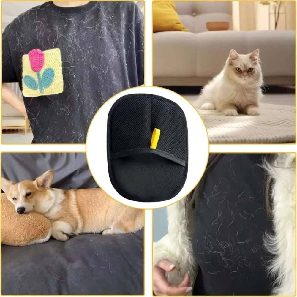 Professional Pet Grooming Deshedding Gloves For Cats And Dogs