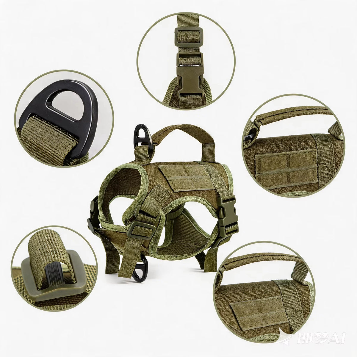 Petavel Tactical Adjustable Escape Proof Cat Harness With Leash Set