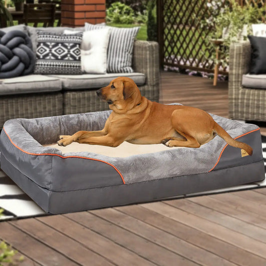 Bingopaw Waterproof Orthopedic Dog Bed With Removable Cover