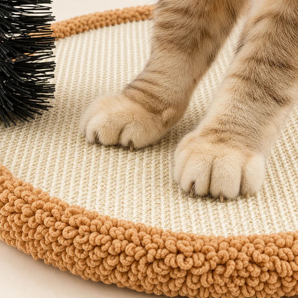 Cat Self Groomer Arch With Sisal Base And Hanging Ball