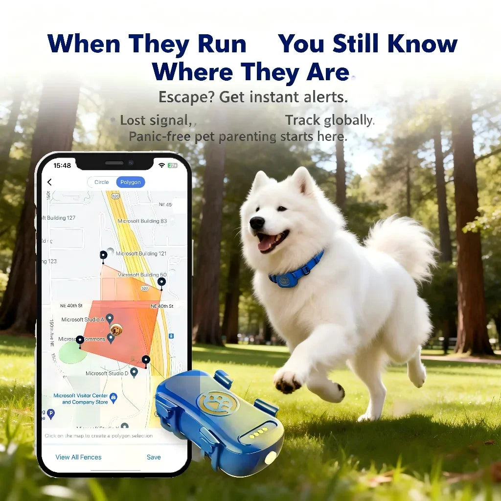 Wanwaytech 4G GPS Pet Tracker Featuring Unlimited Coverage Via WiFi