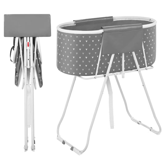 SucceBuy Portable Elevated Foldable Dog Bathtub With Drainage
