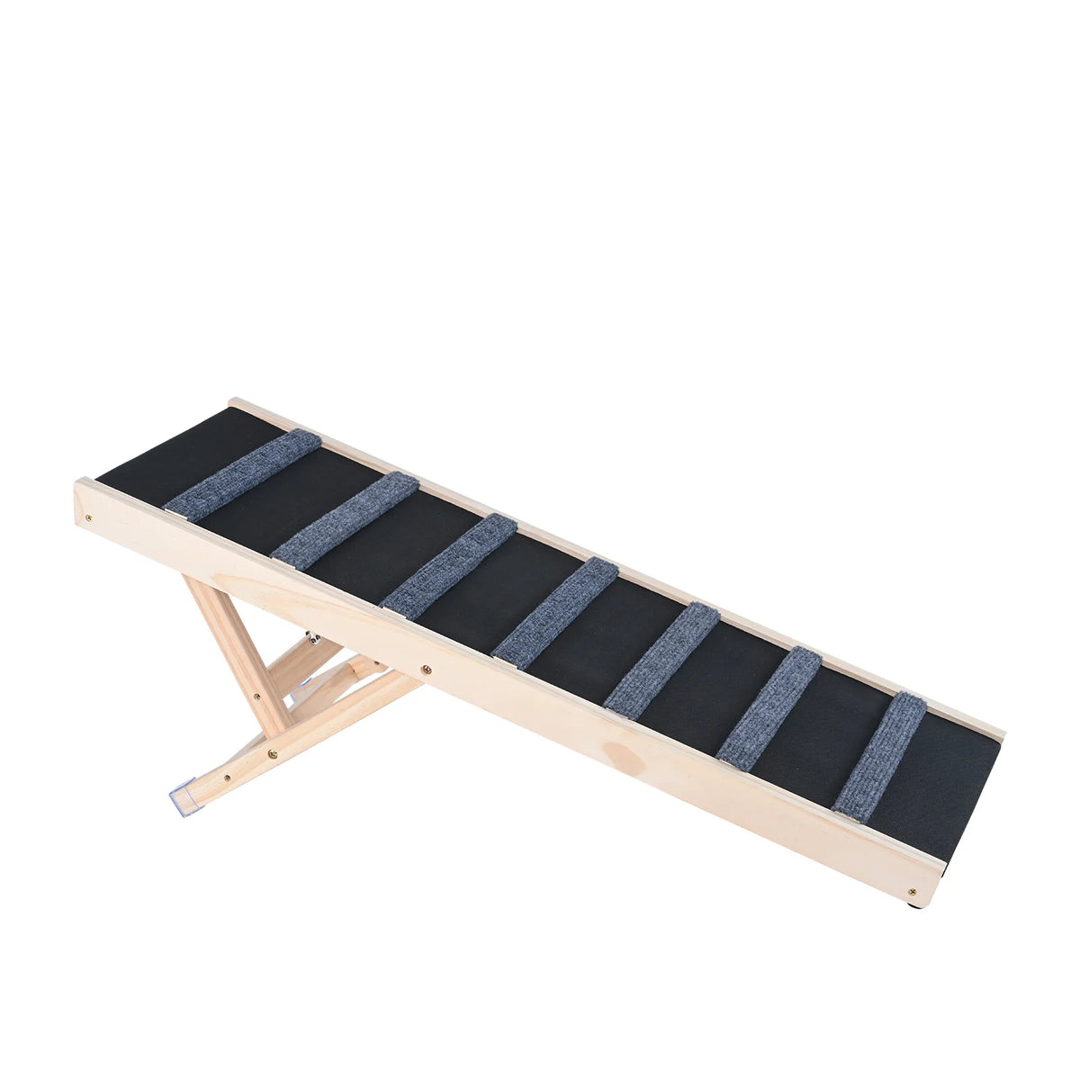 SucceBuy Adjustable Folding Wooden Dog Ramp With Anti Slip Design