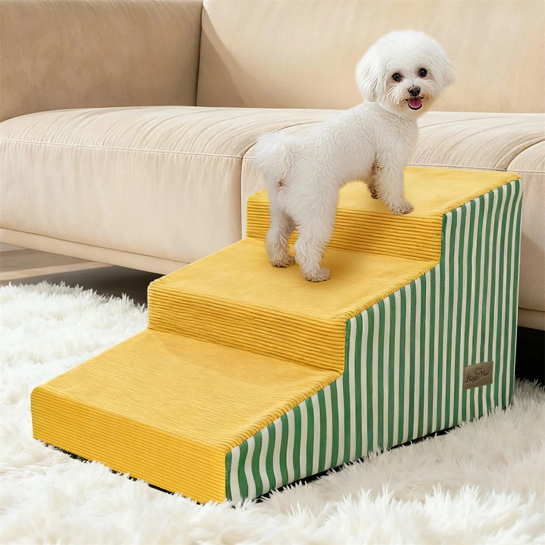 Premium High Density Foam Dog Stairs With Washable Cover