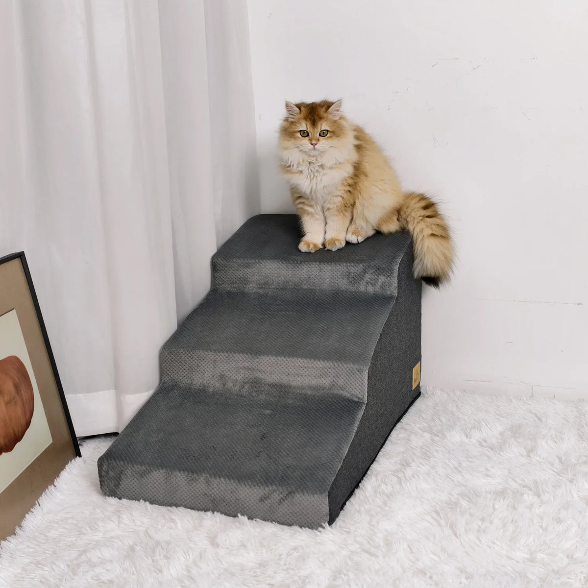 Comfortable Pet Steps For Small Dogs Non Slip Washable Cover