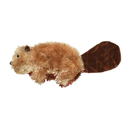 Squeaky Beaver Dog Toy Fleece Animal Plush Interactive Play Toy
