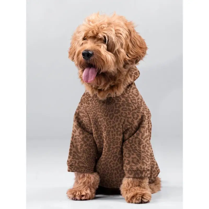Soft Cotton Blend Pet Dog Hoodie With Leash Opening