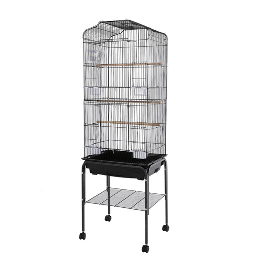 Iron Flight Bird Cage With Stand And Wheels For Birds