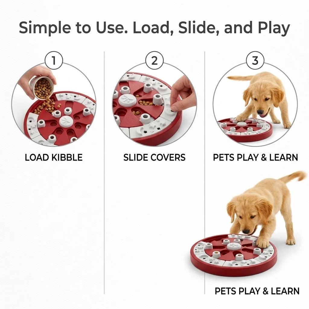 Smart Dog Puzzle Toy Interactive Slow Feeder Treat Dispenser